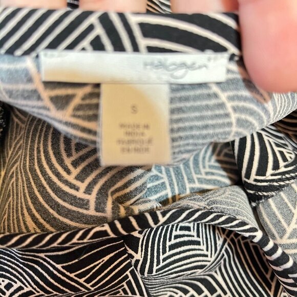 Halogen Abstract‎ Front Pleat cap Sleeve Top Size Small - Picture 5 of 8